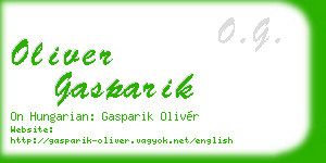 oliver gasparik business card